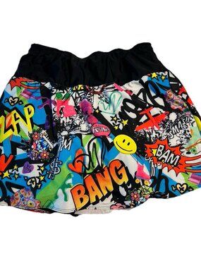 Sparkle Skirts Ladies L Tennis Golf Pickleball skort stretch pullon  Colorful